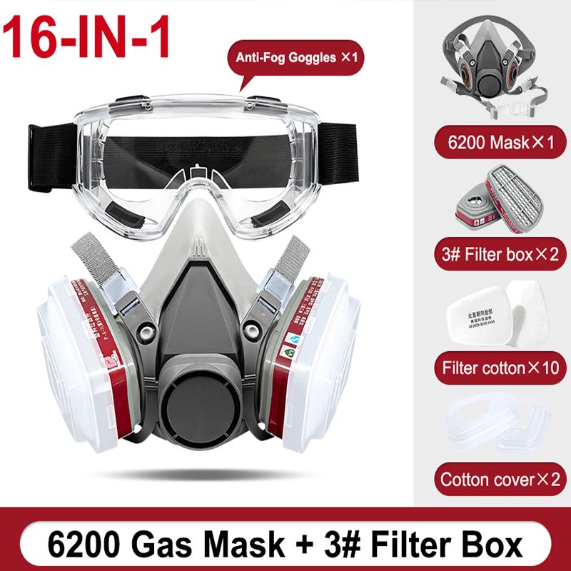 Dust Mask Construction - 6200 산업용 페인트 스프레이용 반 얼굴