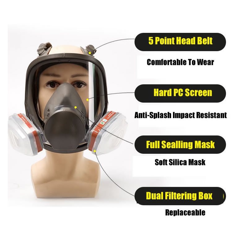 전면 스프레이 보호 마스크, 산업용 방독면 호흡기, 신 - Dust Mask Construction 리뷰 및 가격